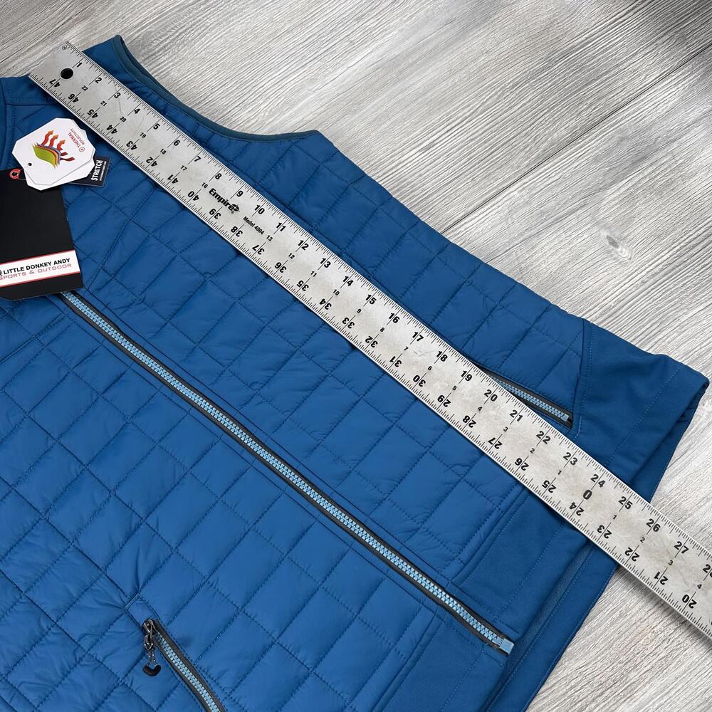 Little Donkey Andy Puffer Vest Womens Large Blue Quilted Thermal Preppy NWT - Picture 7 of 8